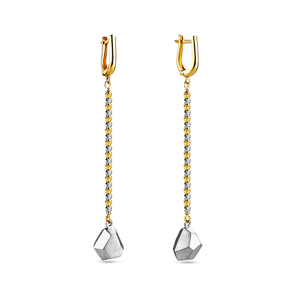 Золотые серьги с подвесками (арт. 105005ж) – изображение 1