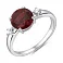 Серебряное кольцо с гранатом и фианитами (арт. 7501/2104124Г) – изображение 1