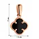 Золотий підвіс в червоному кольорі металу з оніксом (арт. 422914/10о) – зображення 2