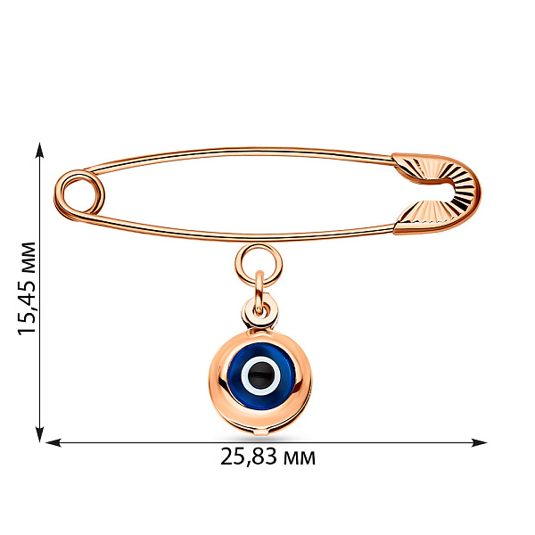 Булавка из красного золота с эмалью (арт. 280026ег) – изображение 2