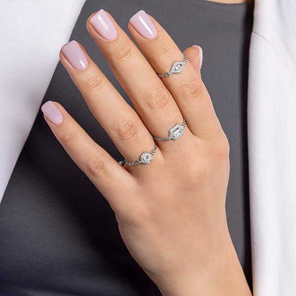 Серебряное кольцо Глаз с фианитами (арт. 7501/7016) – изображение 2