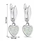 Серьги серебряные с опалом в форме сердца  (арт. 7502/4420Поб) – изображение 2
