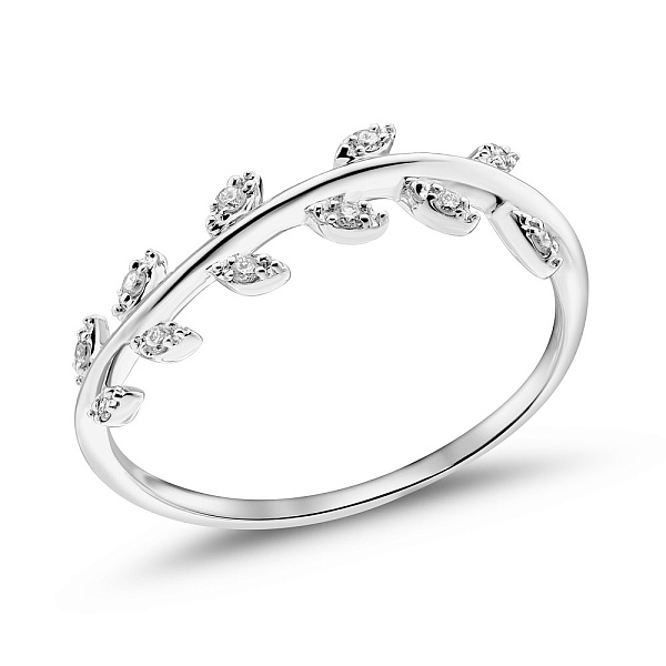 Золотое кольцо Веточка с бриллиантами (арт. К341581005б) – изображение 1