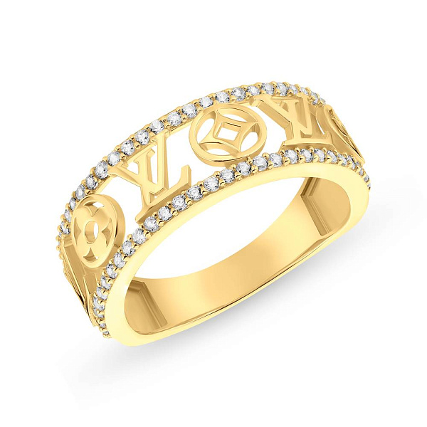 Каблучка з жовтого золота з фіанітами (арт. 155206ж) – зображення 1