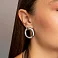 Серьги-кольца из белого золота Francelli без камней (арт. е1091981/30б) – изображение 2