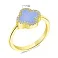 Серебряное кольцо с халцедоном и желтым родированием (арт. 7501/5075/10жхлф) – изображение 2