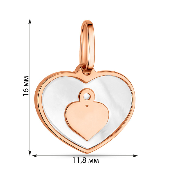 Підвіс з золота з перламутром (арт. 424641п) – зображення 2