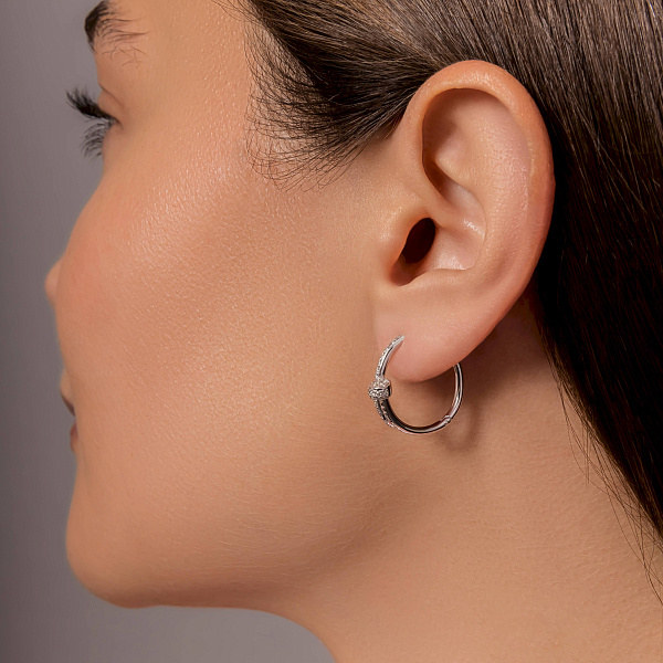 Сережки з білого золота з діамантами  (арт. С011537030б) – зображення 2