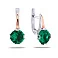 Серебряные серьги с изумрудами (арт. 7202/287Измсп) – изображение 1