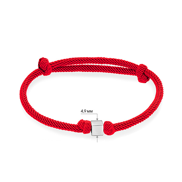 Браслет на нитці з золотою вставкою (арт. 340068бк) – зображення 2