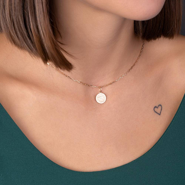 Золотий підвіс Риби (арт. 424739рб) – зображення 2