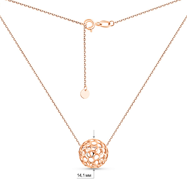 Золотое колье Шар (арт. 360196) – изображение 5