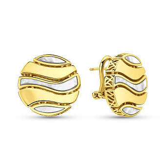 Золоті сережки Francelli з перламутром (арт. 1091327жп)