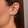 Серьги серебряные с белыми фианитами (арт. 7518/5935) – изображение 3