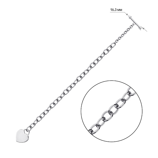 Браслет из серебра Сердце (арт. 7509/3723) – изображение 2