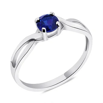 Серебряное кольцо с сапфиром (арт. 7501/390Спскп)