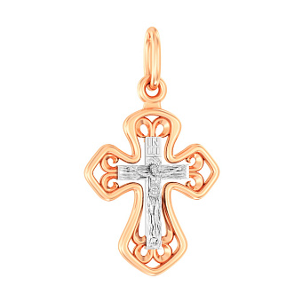 Золотой крестик с распятием (арт. 501094)