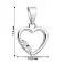 Срібний кулон Серце з фіанітами (арт. 7503/4060) – зображення 2