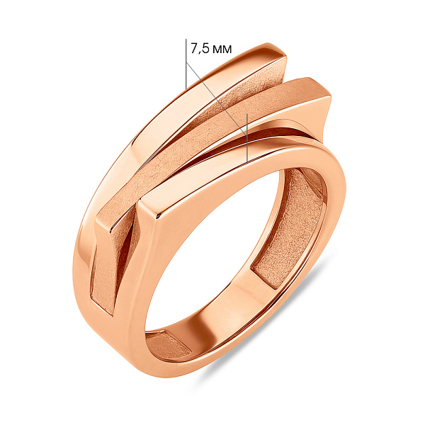 Каблучка з червоного золота (арт. 141458м) – зображення 5