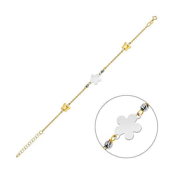 Браслет из комбинированного золота (арт. 325431жб) – изображение 1