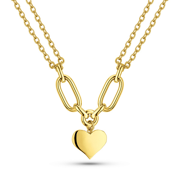 Золотое колье Сердце (арт. 352839ж) – изображение 1