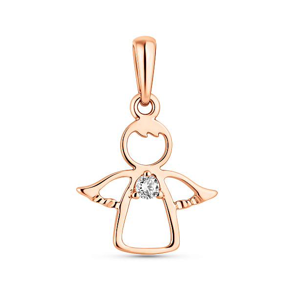 Золота підвіска Янгол з фіанітом (арт. 440646) – зображення 1