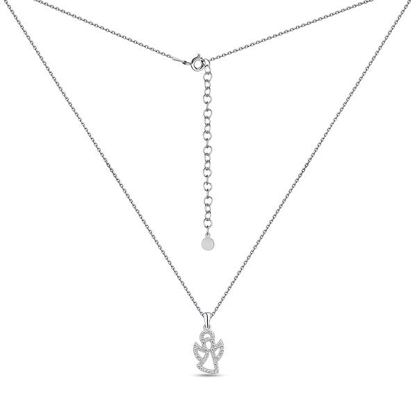 Серебряное колье Ангел с фианитами (арт. 7507/2096) – изображение 2