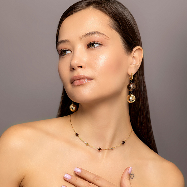 Золотое колье Francelli (арт. 352945жкр) – изображение 5