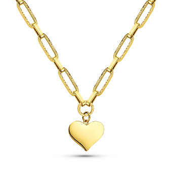 Колье из желтого золота Сердце (арт. 352833ж)