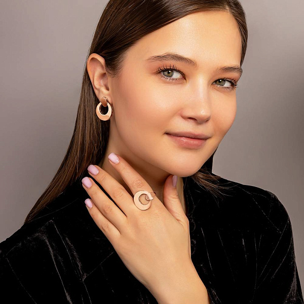 Кольцо из красного золота без камней (арт. 156629м) – изображение 4