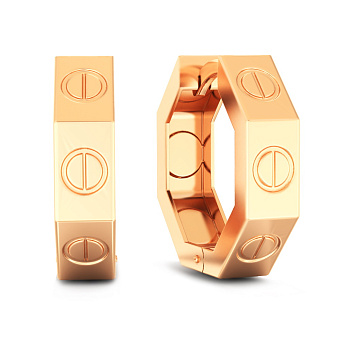 Серьги из красного золота (арт. 1101204)