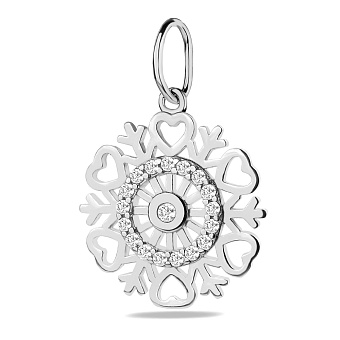 Кулон з білого золота з фіанітами (арт. 424148б)