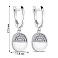 Серебряные серьги-подвески с фианитами (арт. 7502/9113) – изображение 2