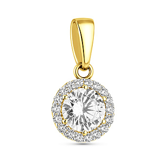 Фото Подвеска из желтого золота с фианитами (арт. 440422ж)