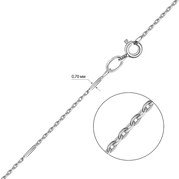 Цепочка из белого золота Якорного плетения (арт. ц3014602б) – изображение 2