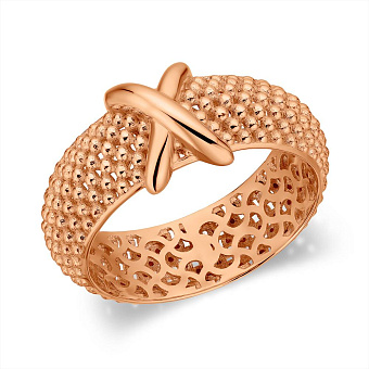 Кольцо из красного золота без камней (арт. 156730)