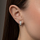 Серьги из белого золота с бриллиантами (арт. С011251030б) – изображение 2