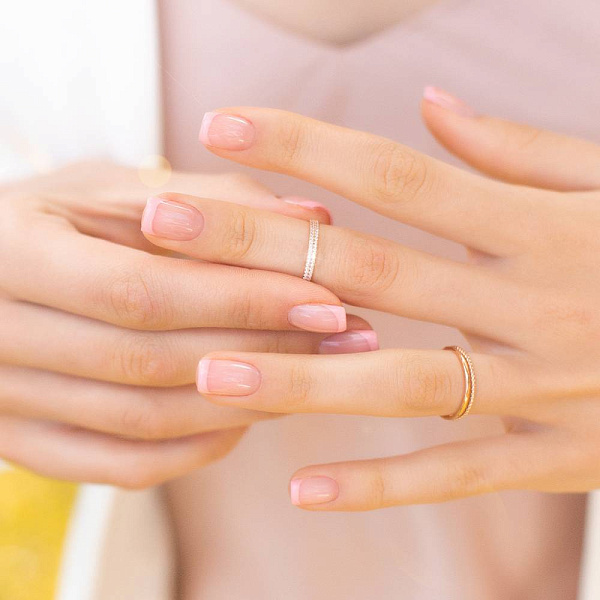 Подвійна каблучка з червоного золота (арт. 140954) – зображення 2