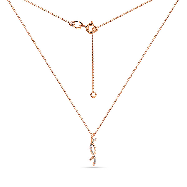 Колье из красного золота с бриллиантами (арт. Ц011428) – изображение 2