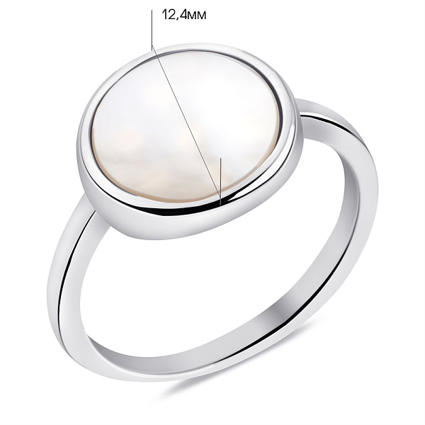 Серебряное кольцо с перламутром (арт. 7501/6792п) – изображение 2