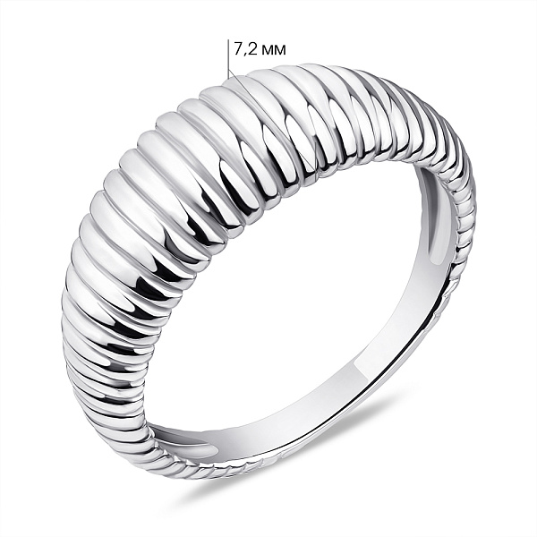 Срібна каблучка без каміння (арт. 7501/6534) – зображення 2