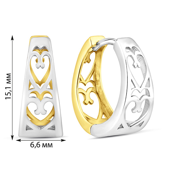 Золоті сережки конго (арт. 110159жб) – зображення 4