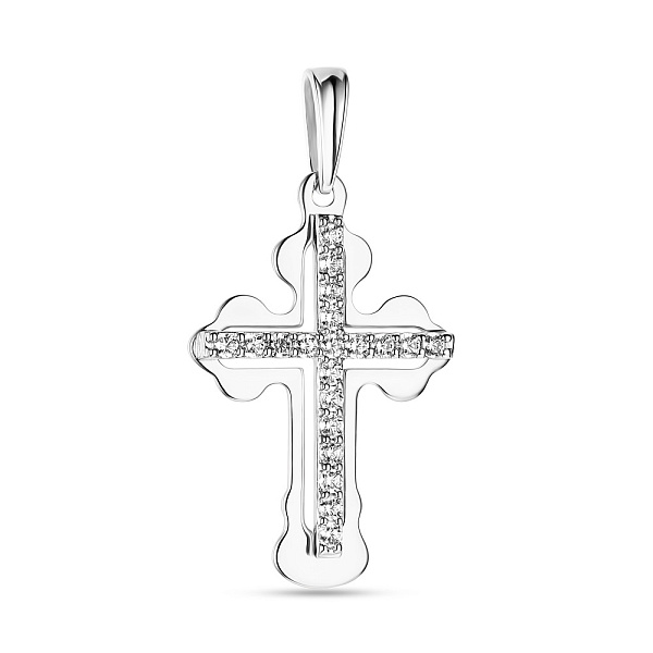 Золота підвіска-хрестик з фіанітами (арт. 501319б) – зображення 1