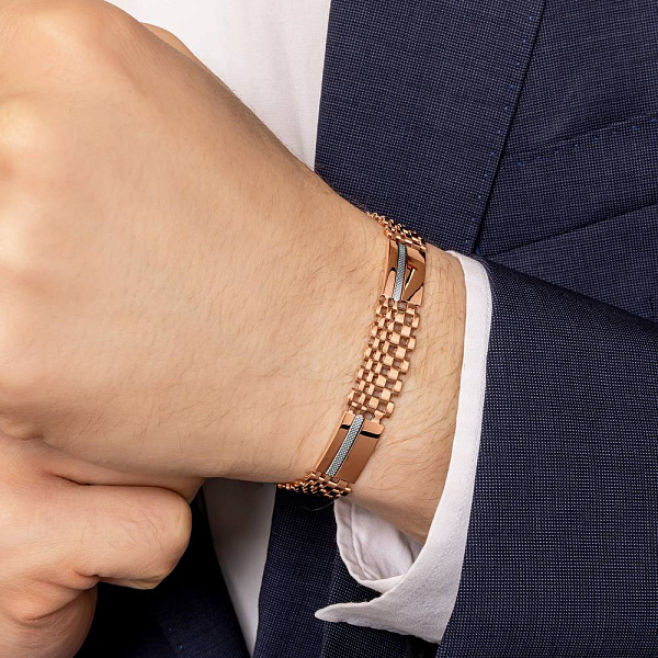 Браслет из красного и белого золота (арт. 3261214кб) – изображение 2