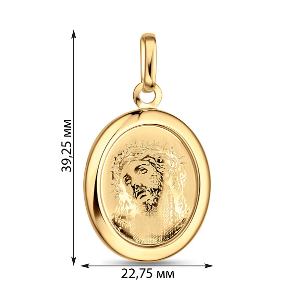 Ладанка з жовтого золота (арт. 420104ж) – зображення 2