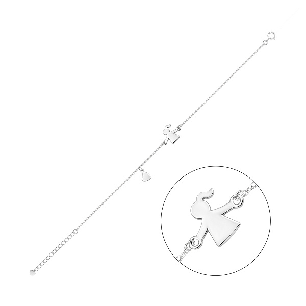 Серебряный браслет без камней (арт. 7509/5432) – изображение 1