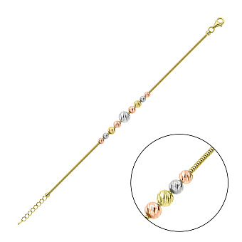 Фото Браслет из серебра с родированием (арт. 7509/3850жбк)