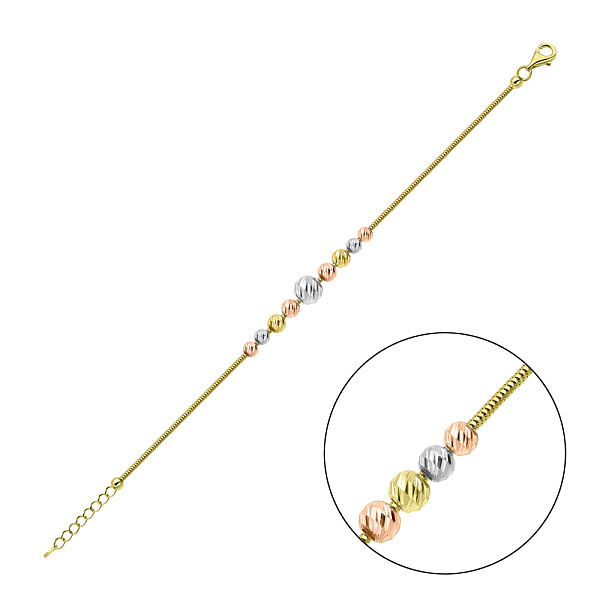 Браслет из серебра с родированием (арт. 7509/3850жбк) – изображение 1