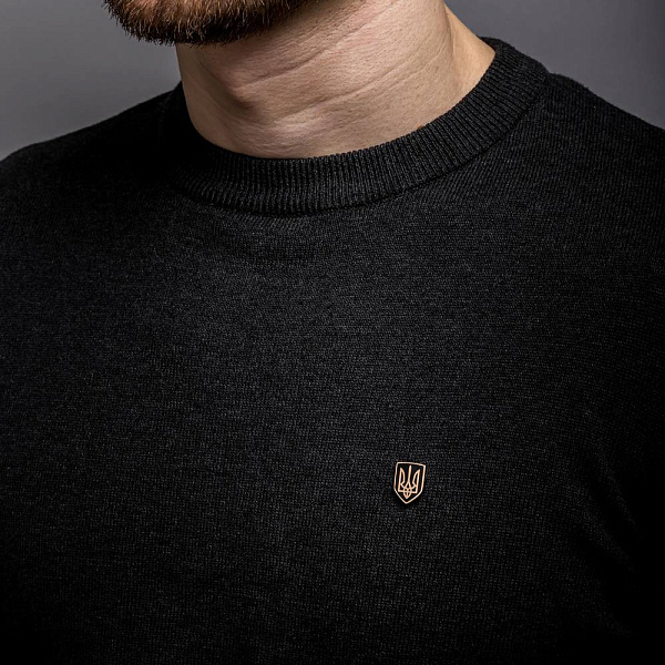 Золотий Значок Герб України-Тризуб з емаллю (арт. 360193ч) – зображення 4