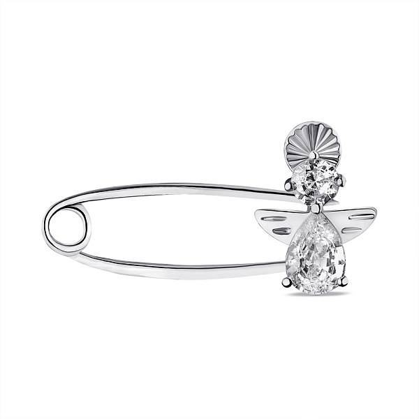 Булавка из серебра с фианитами (арт. 7511/7-065-р) – изображение 1
